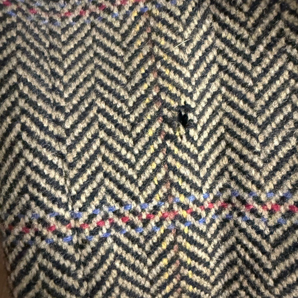 Anne Klein Wool Toggle Coat Women's 8 Herringbone Plaid Lined Winter - Picture 6 of 6
